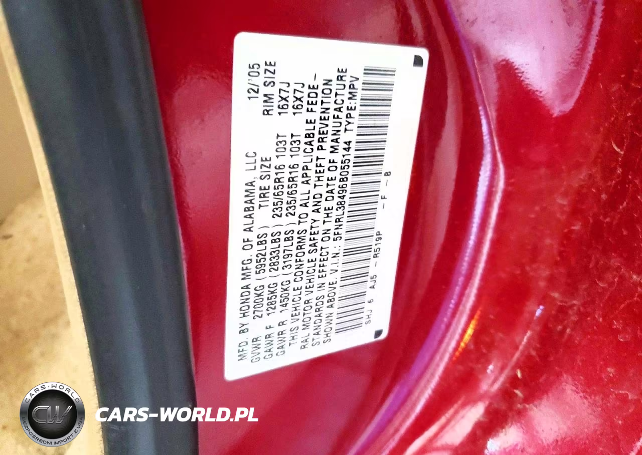 2006 Honda Odyssey Ex VIN:5FNRL38496B055144 - 13
