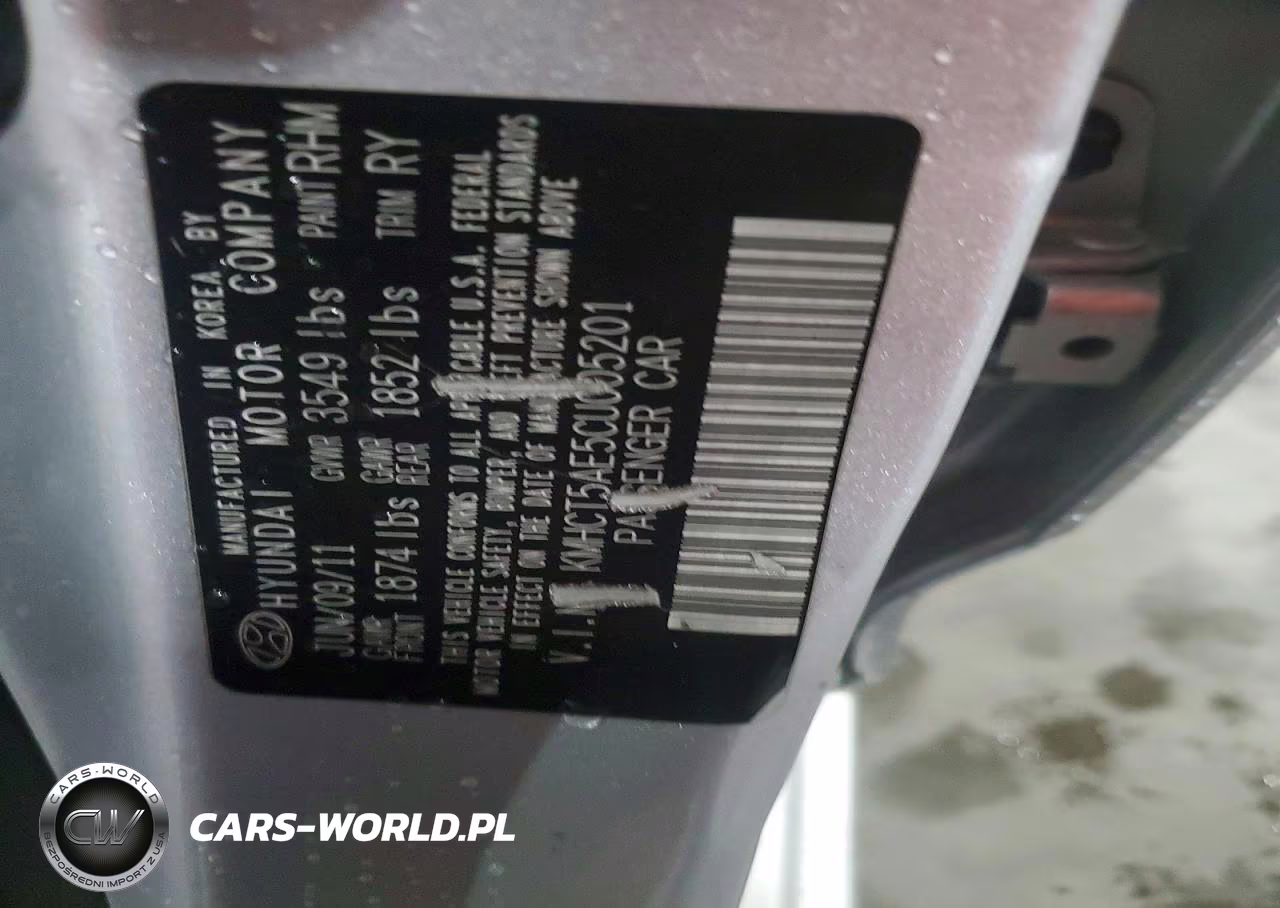 2012 Hyundai Accent Gs VIN:KMHCT5AE5CU005201 - 12
