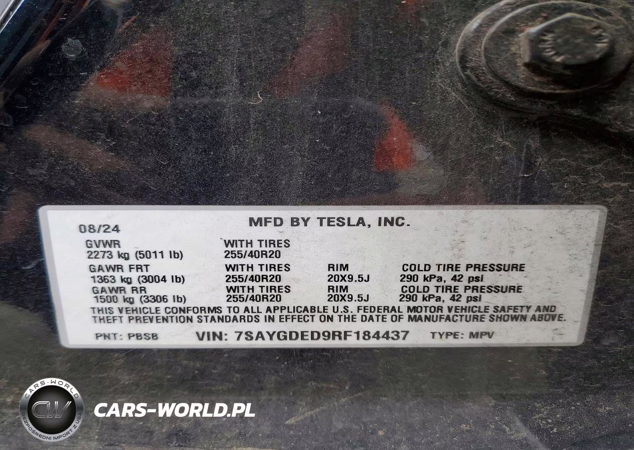 2024 Tesla Model Y VIN:7SAYGDED9RF184437 - 14