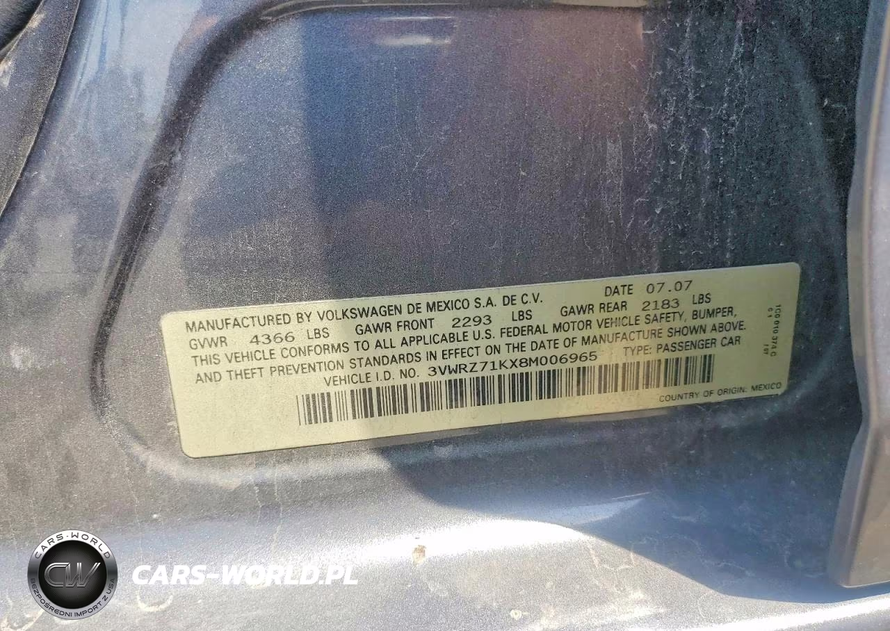 2008 Volkswagen Jetta Se VIN:3VWRZ71KX8M006965 - 12