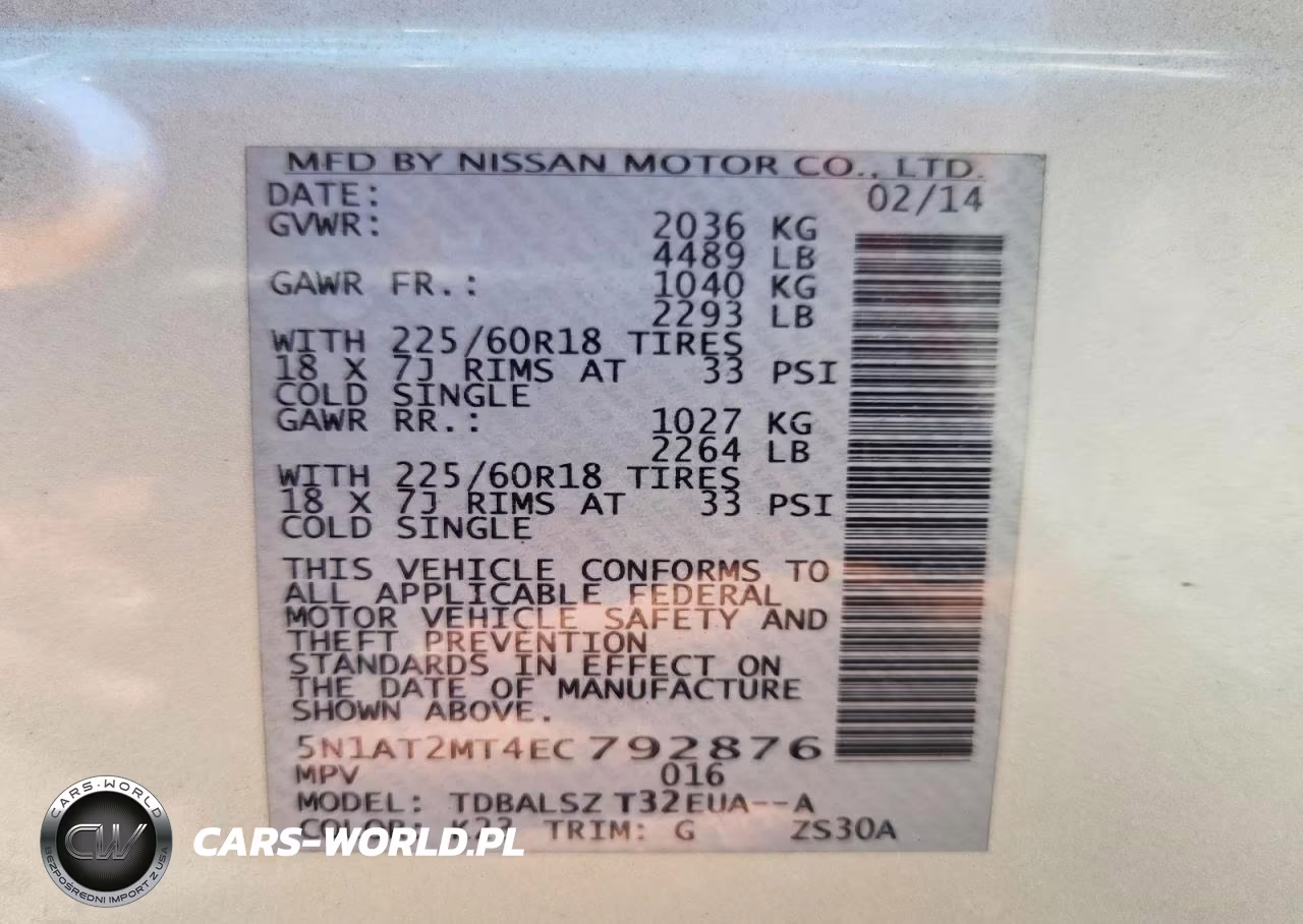 2014 Nissan Rogue Sl VIN:5N1AT2MT4EC792876 - 13