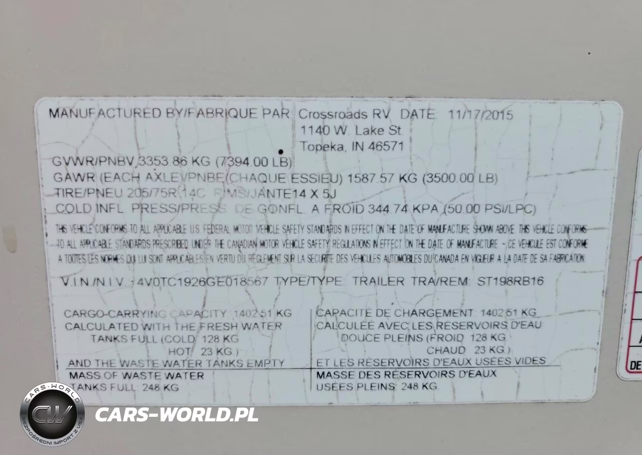 2016 Cross Roads Sunset Camper VIN:4V0TC1926GE018567 - 10