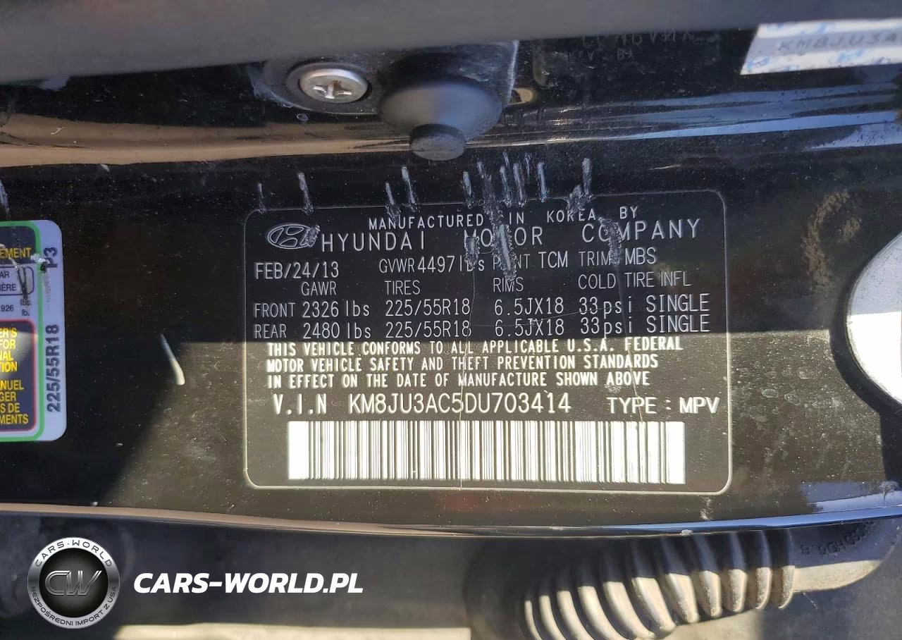 2013 Hyundai Tucson Limited VIN:KM8JU3AC5DU703414 - 12