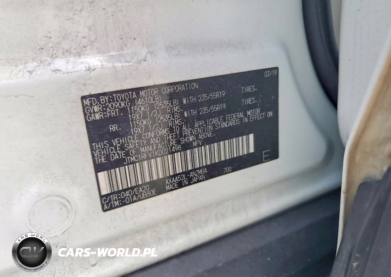 2019 Toyota Rav4 Xle Premium VIN:JTMC1RFV1KD021498 - 13