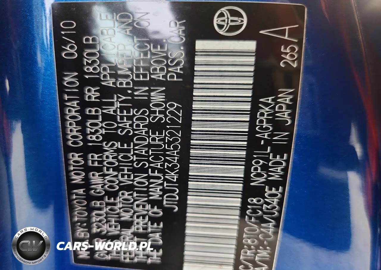 2010 Toyota Yaris Base VIN:JTDJT4K34A5321229 - 12