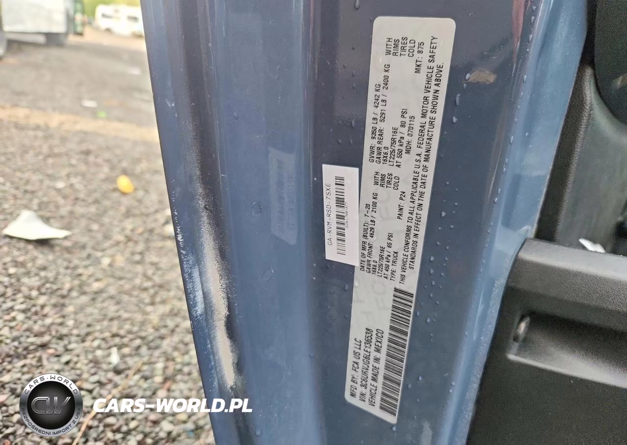 2020 Ram Promaster 3500 Delivery Van VIN:3C6URVJG6LE136538 - 13