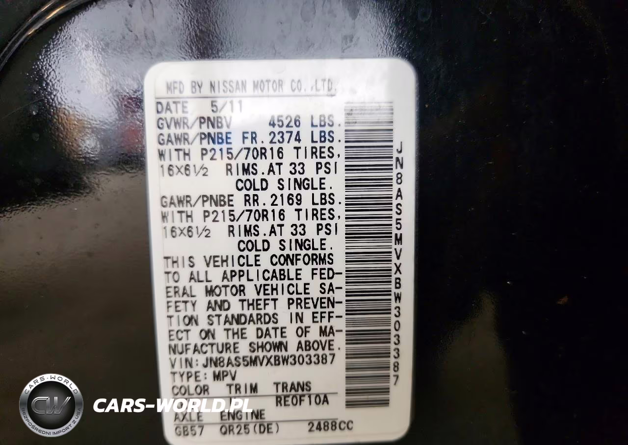 2011 Nissan Rogue S VIN:JN8AS5MVXBW303387 - 13