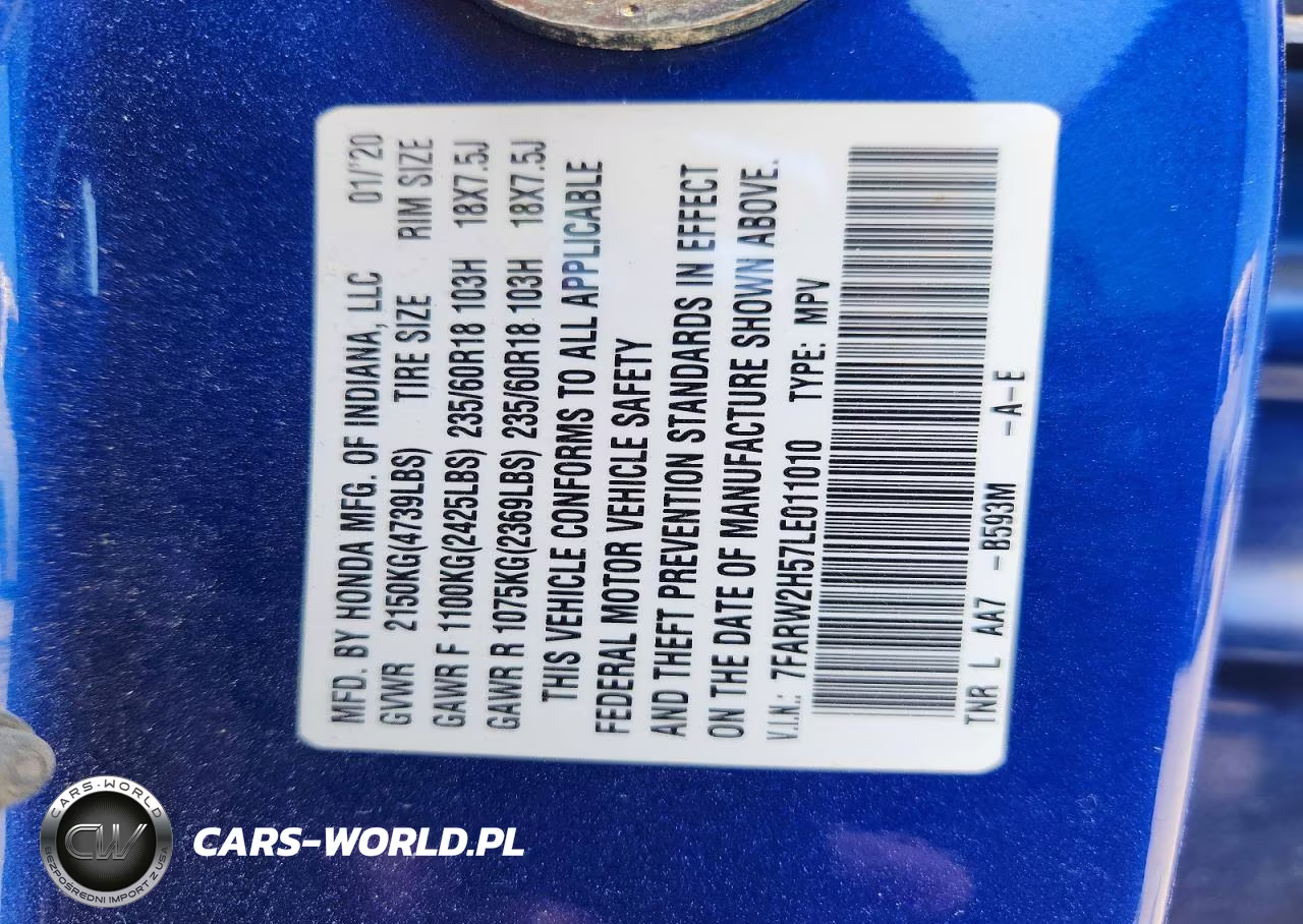 2020 Honda Cr-V Ex VIN:7FARW2H57LE011010 - 13