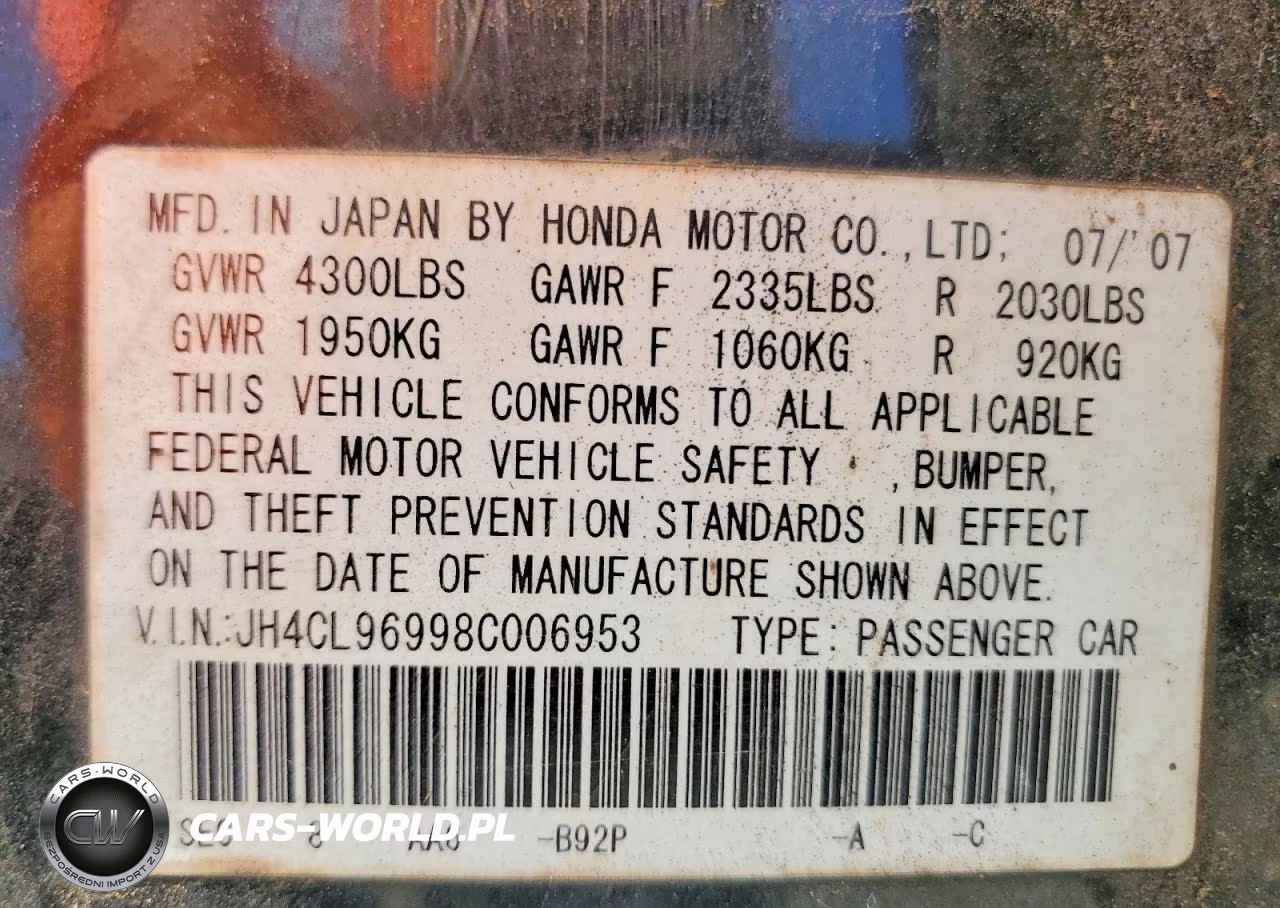 2008 Acura Tsx VIN:JH4CL96998C006953 - 12