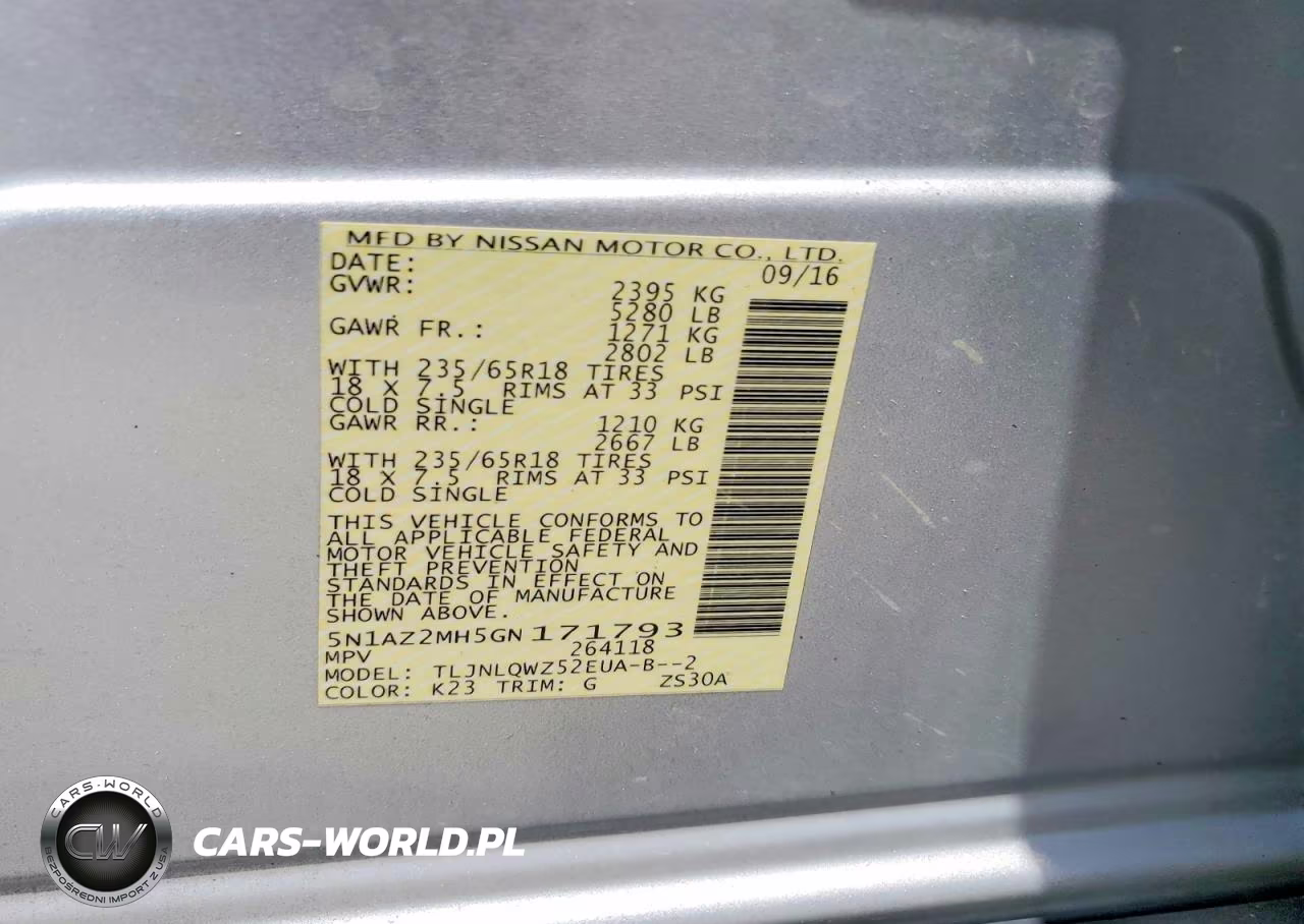 2016 Nissan Murano Sv VIN:5N1AZ2MH5GN171793 - 12