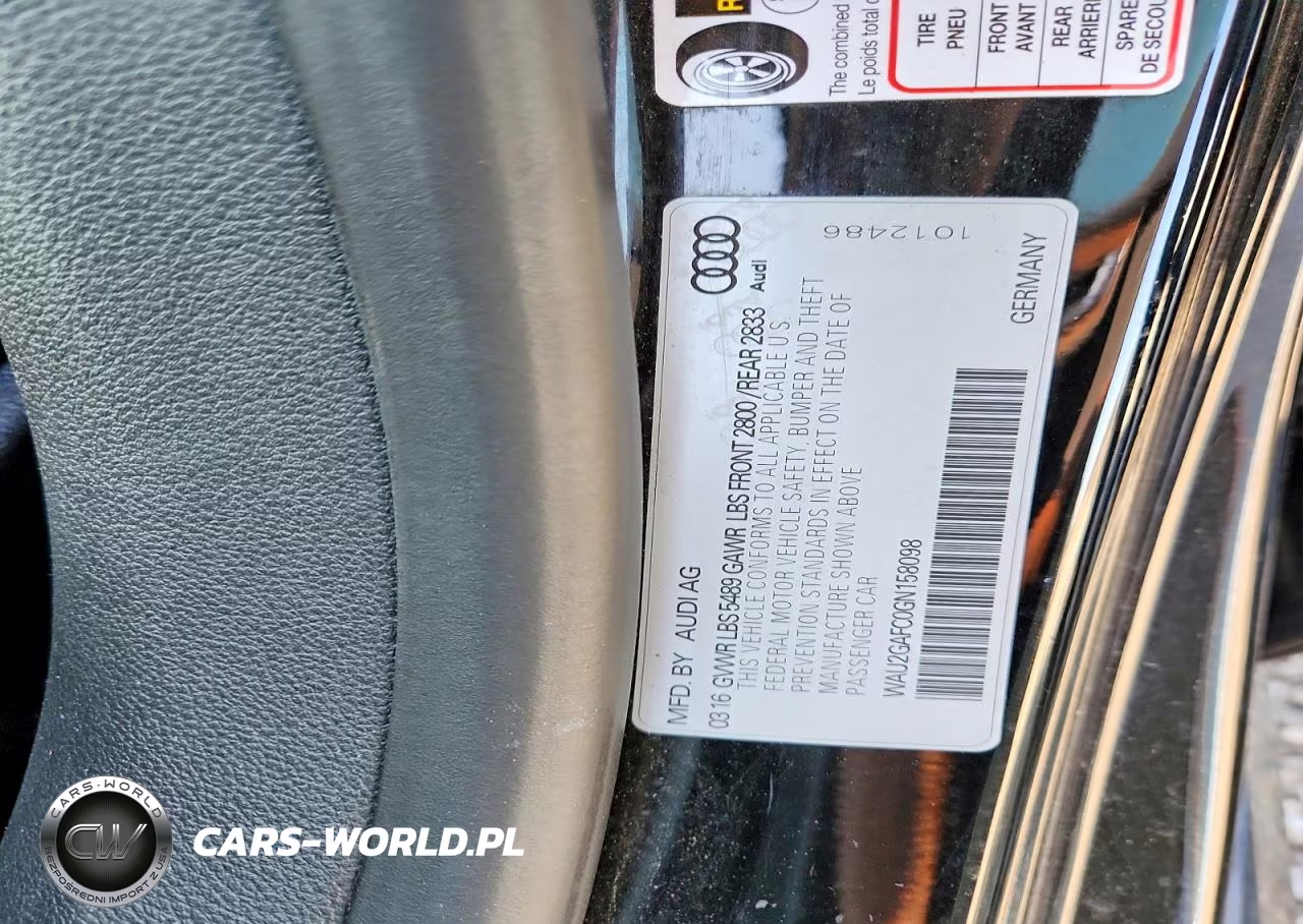 2016 Audi A7 Prestige VIN:WAU2GAFC0GN158098 - 12