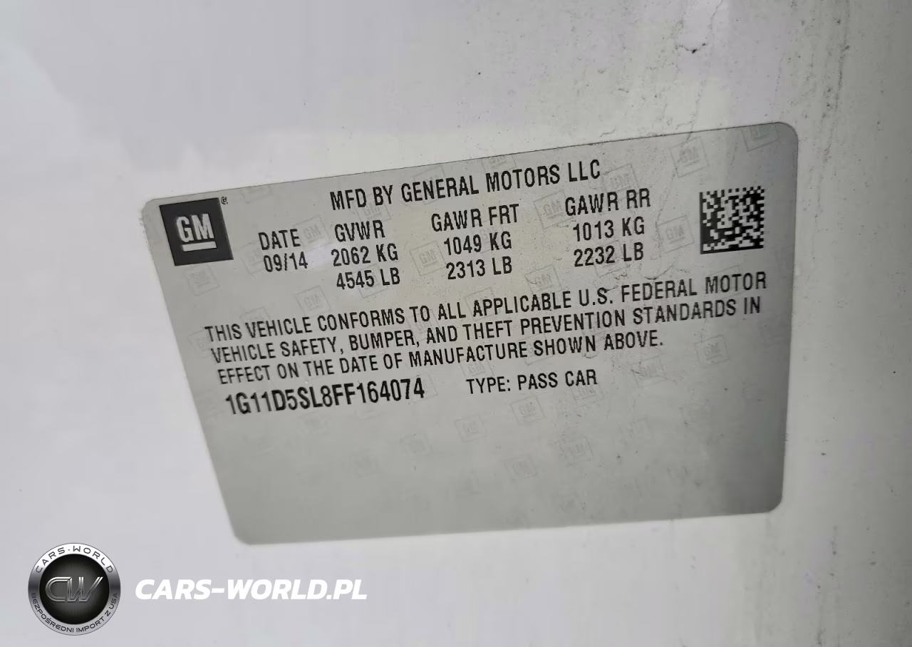 2015 Chevrolet Malibu 2Lt VIN:1G11D5SL8FF164074 - 12