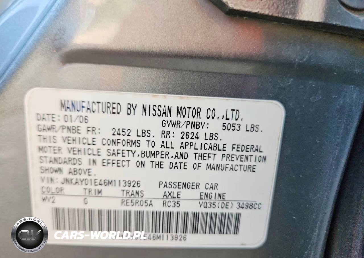 2006 Infiniti M35 Base VIN:JNKAY01E46M113926 - 12