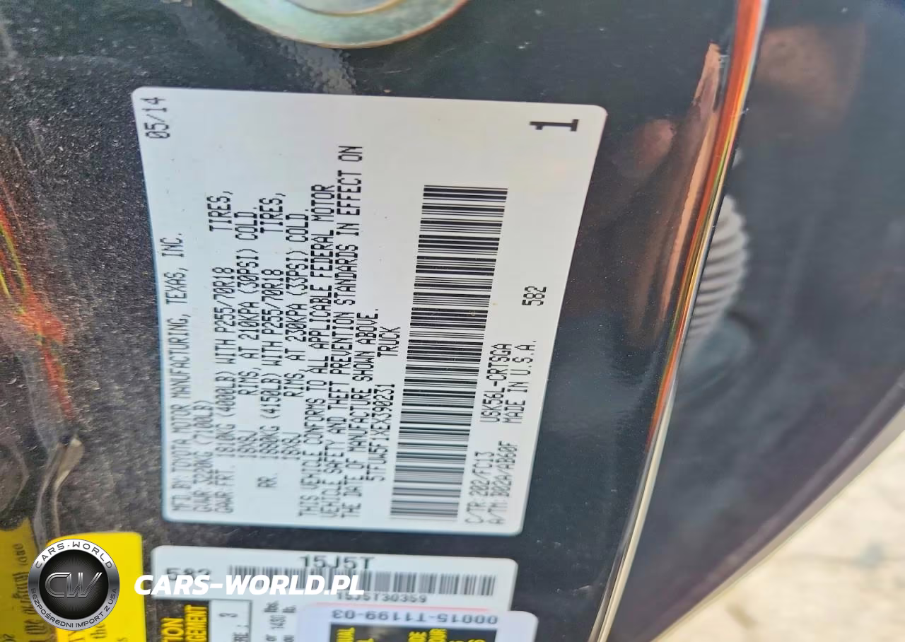 2014 Toyota Tundra Sr5 VIN:5TFUW5F1XEX390231 - 12