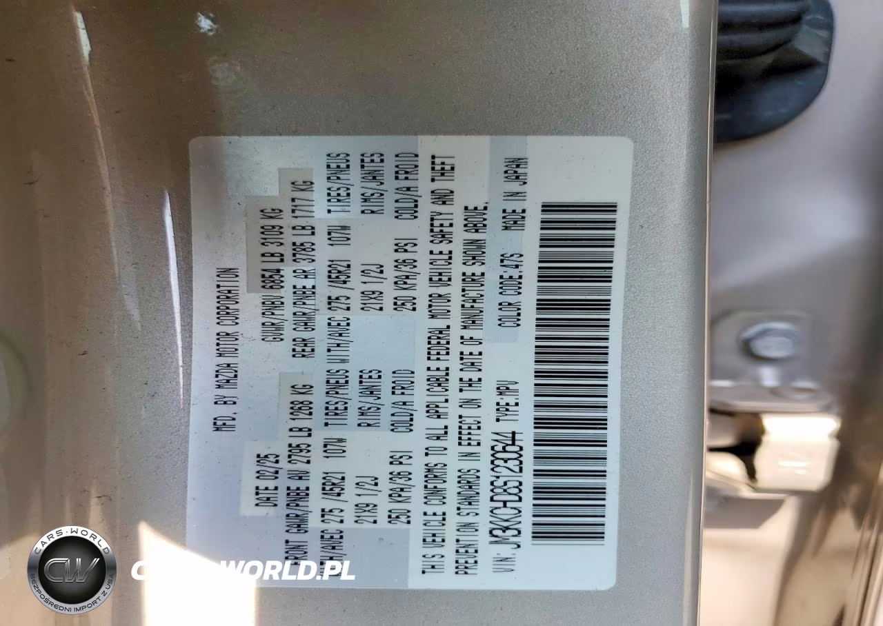 2025 Mazda Cx-90 Premium Sport VIN:JM3KKCHD8S1230644 - 13