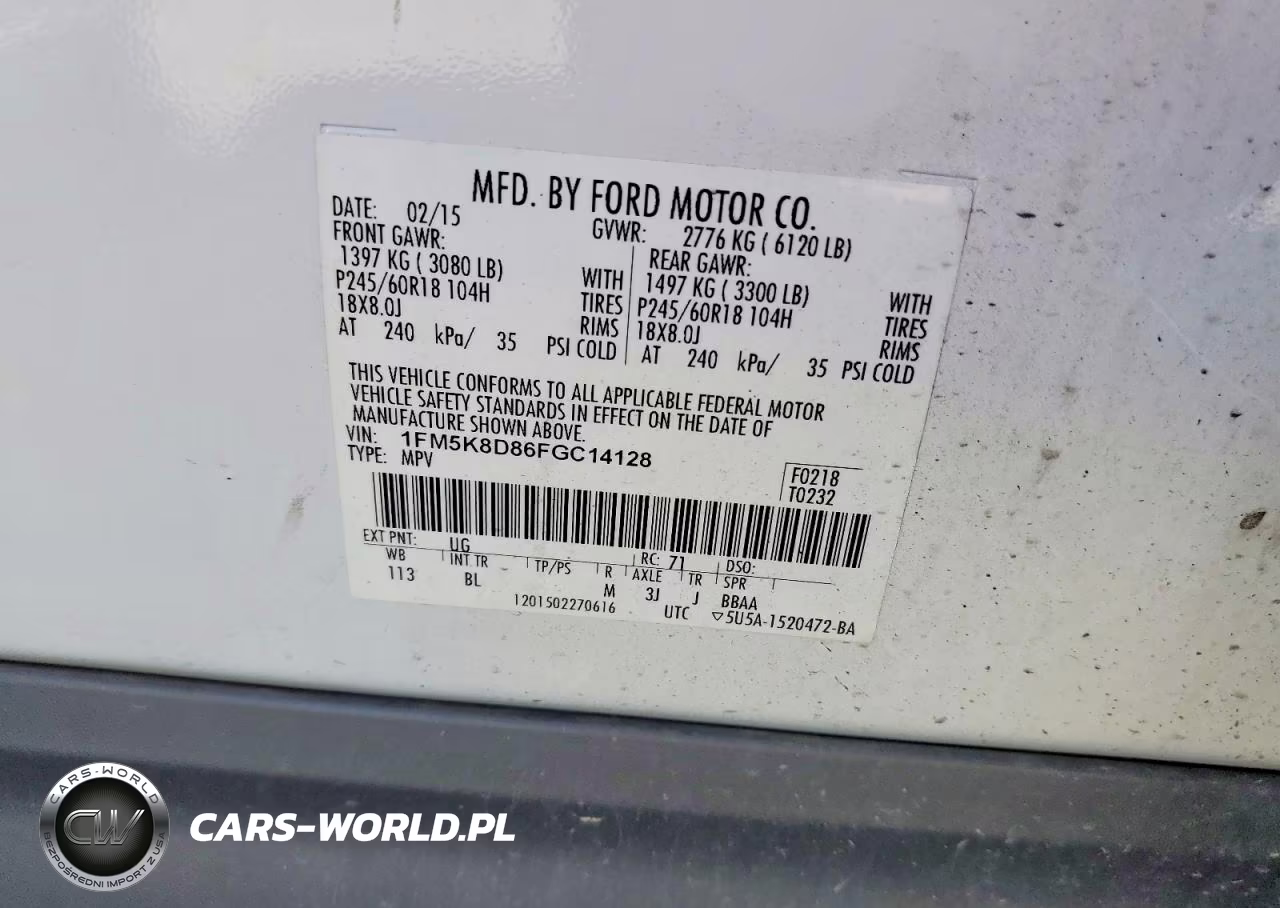 2015 Ford Explorer Xlt VIN:1FM5K8D86FGC14128 - 13
