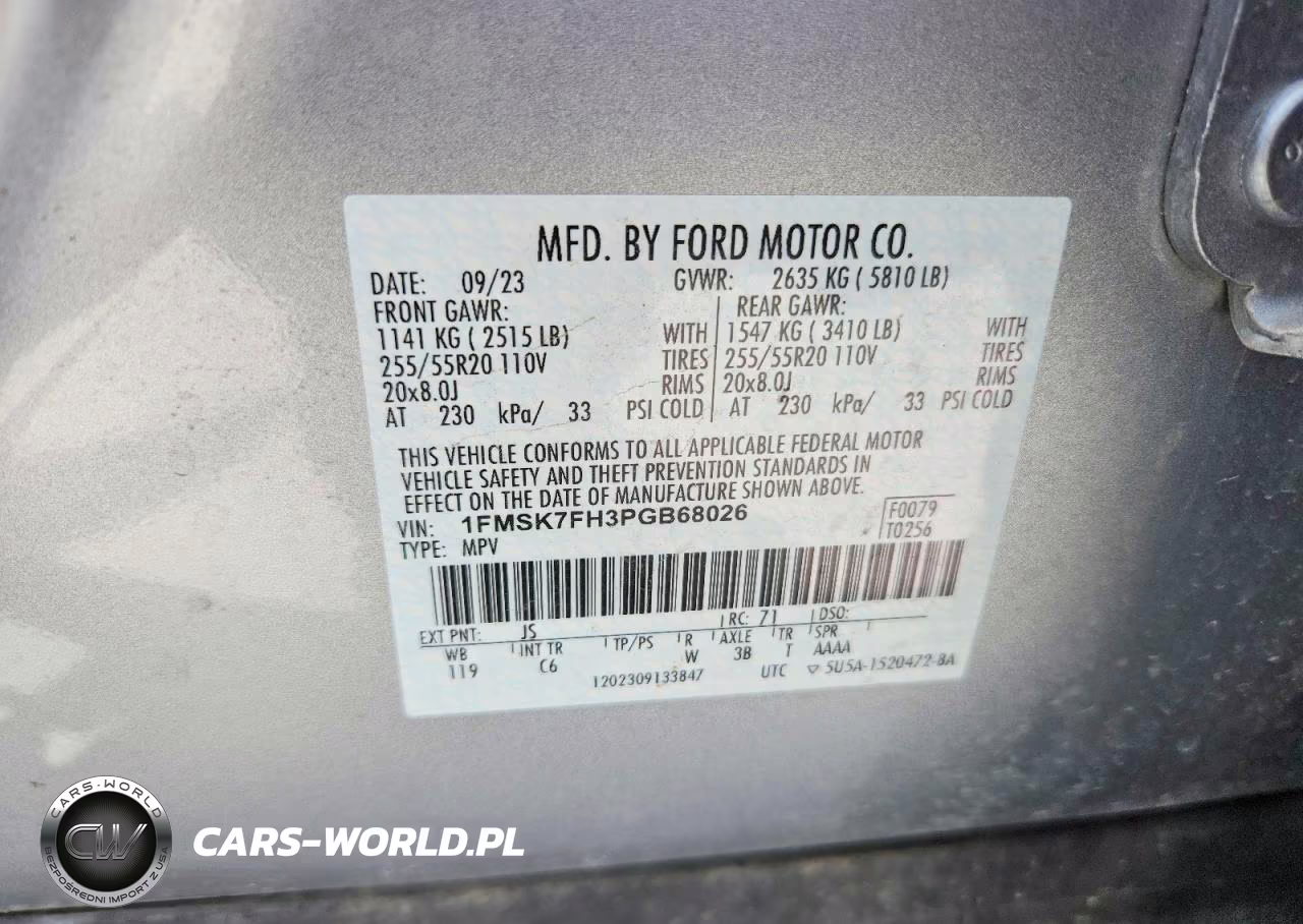 2023 Ford Explorer Limited VIN:1FMSK7FH3PGB68026 - 12