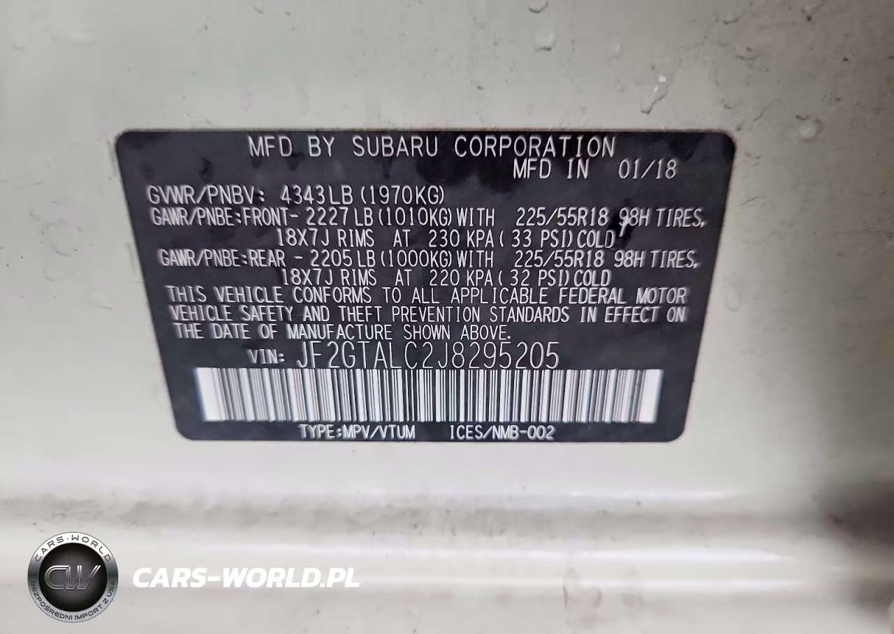 2018 Subaru Crosstrek Limited VIN:JF2GTALC2J8295205 - 12