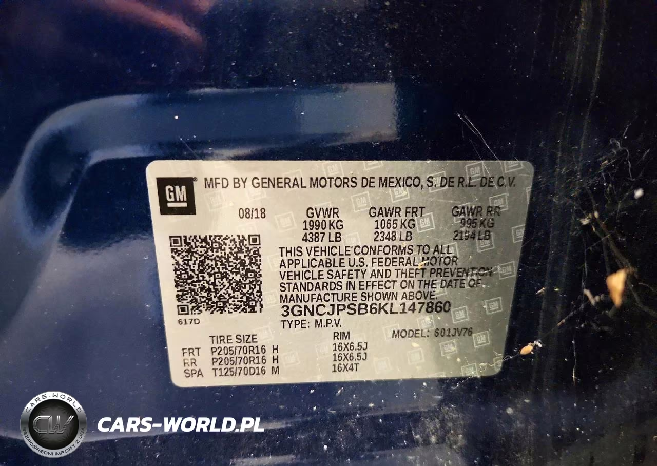 2019 Chevrolet Trax 1Lt VIN:3GNCJPSB6KL147860 - 13