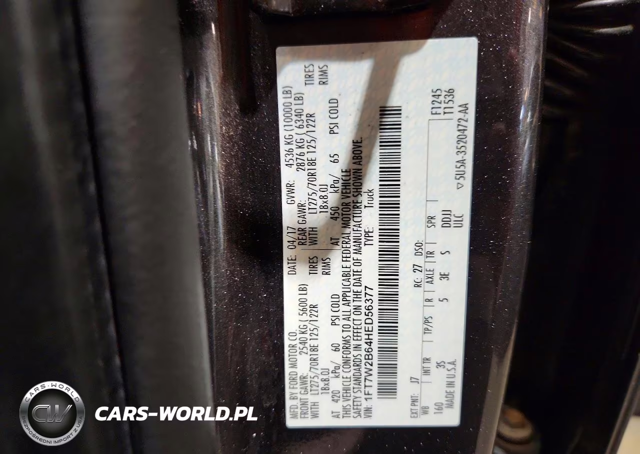 2017 Ford F250 Super Duty VIN:1FT7W2B64HED56377 - 12