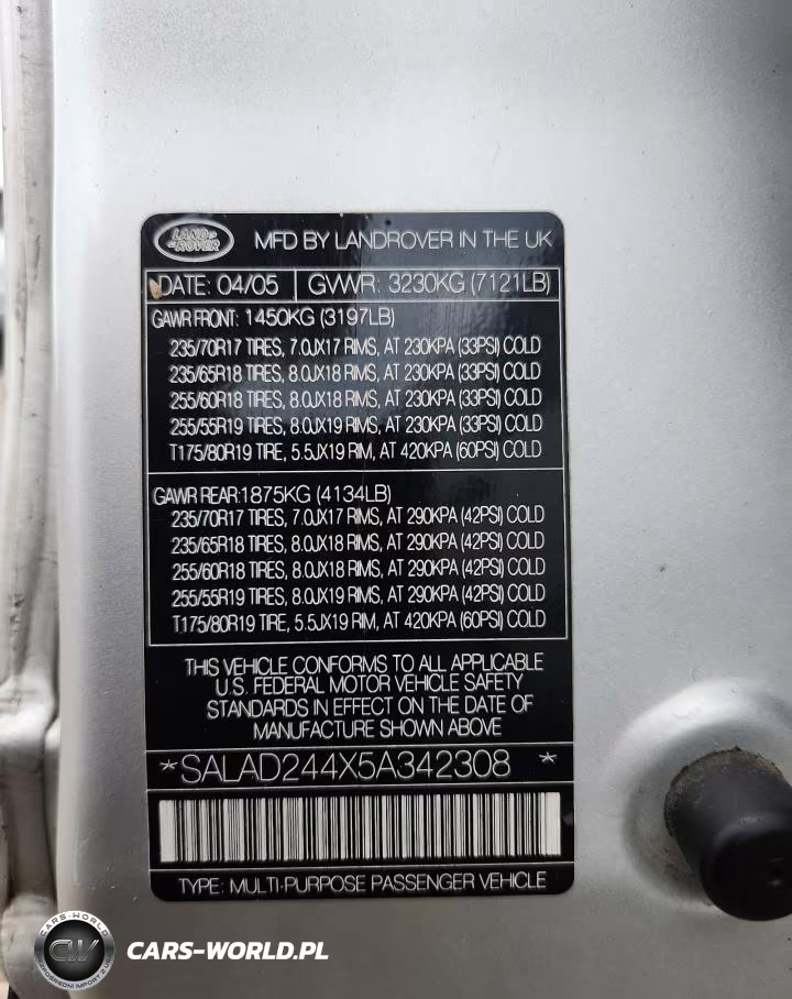 2005 Land Rover Lr3 Se VIN:SALAD244X5A342308 - 14