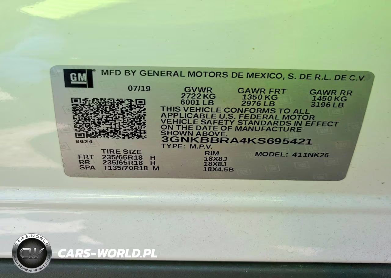 2019 Chevrolet Blazer 1Lt VIN:3GNKBBRA4KS695421 - 12