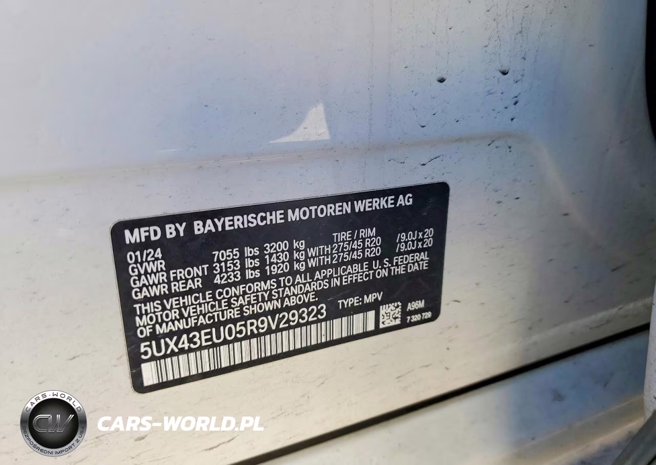 2024 BMW X5 xDrive50E VIN:5UX43EU05R9V29323 - 13