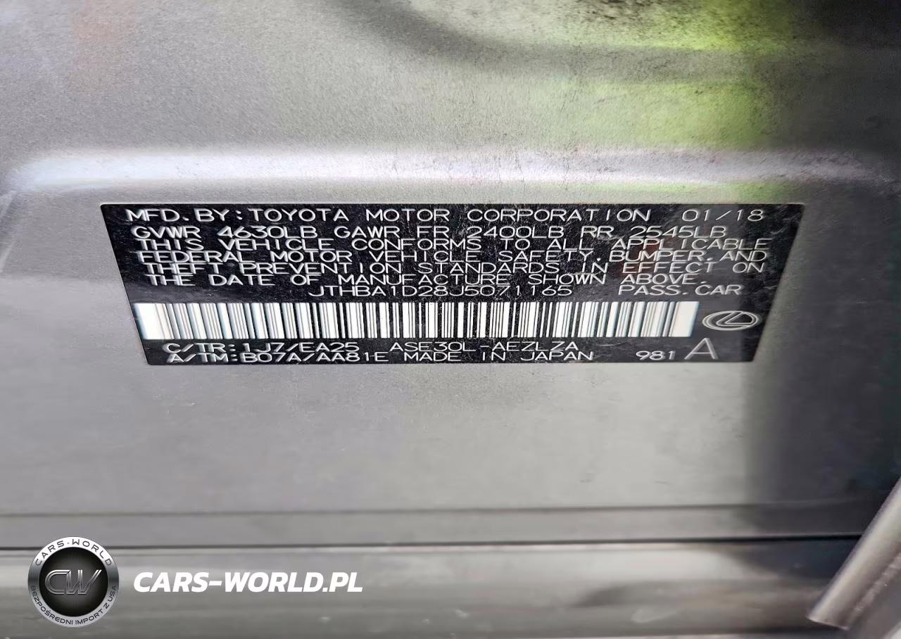 2018 Lexus Is 300 VIN:JTHBA1D28J5071165 - 12