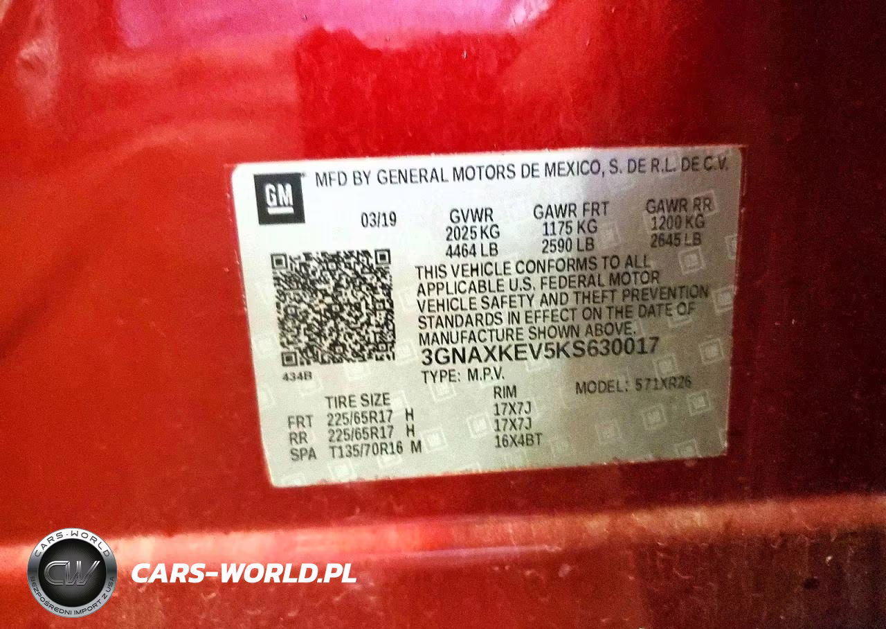 2019 Chevrolet Equinox Lt VIN:3GNAXKEV5KS630017 - 12