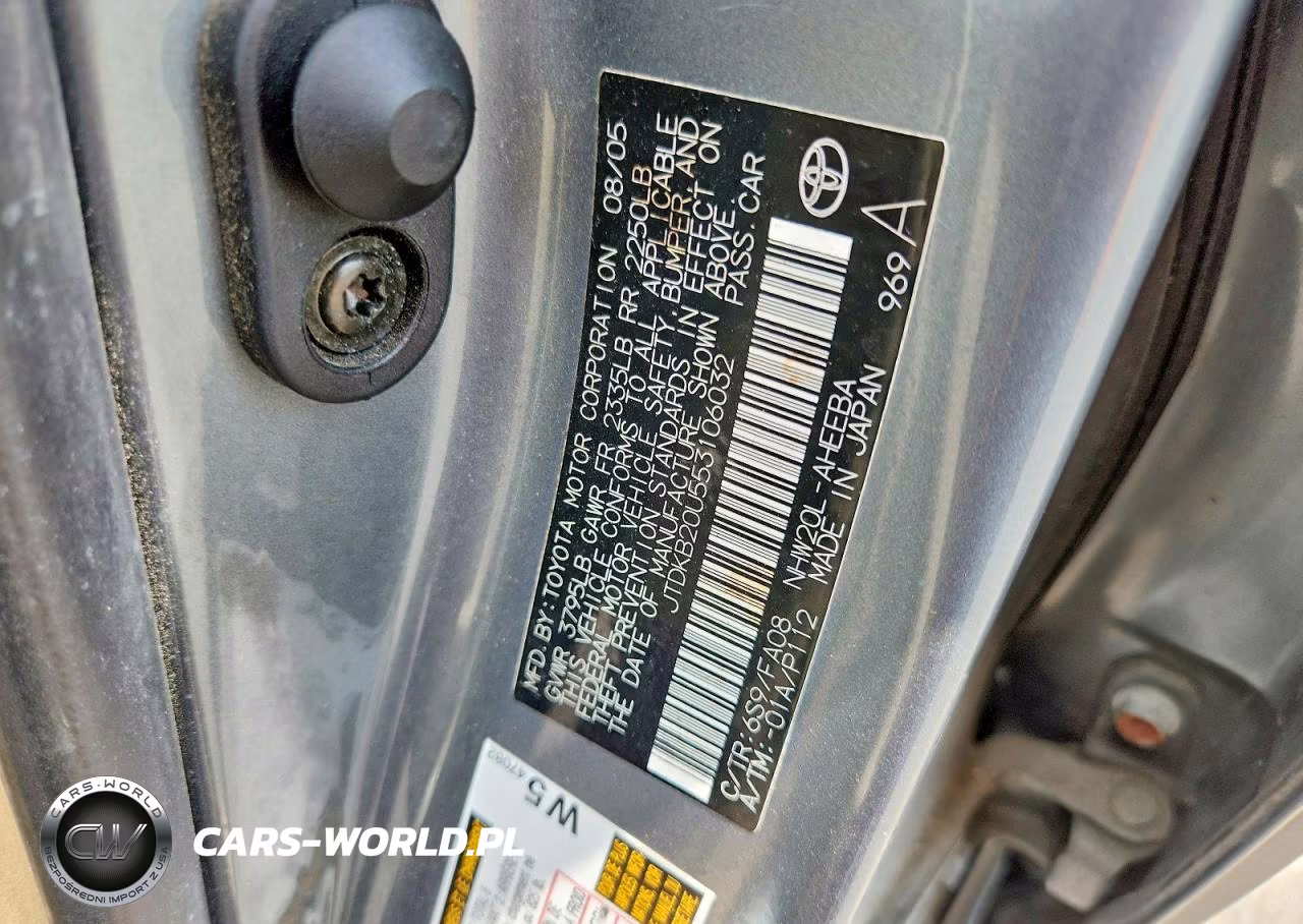 2005 Toyota Prius Base VIN:JTDKB20U553106032 - 12