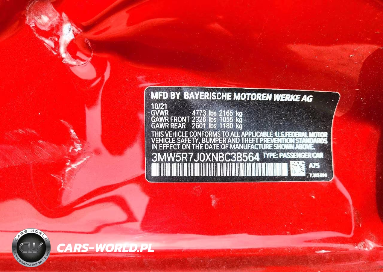 2022 BMW 330Xi VIN:3MW5R7J0XN8C38564 - 13