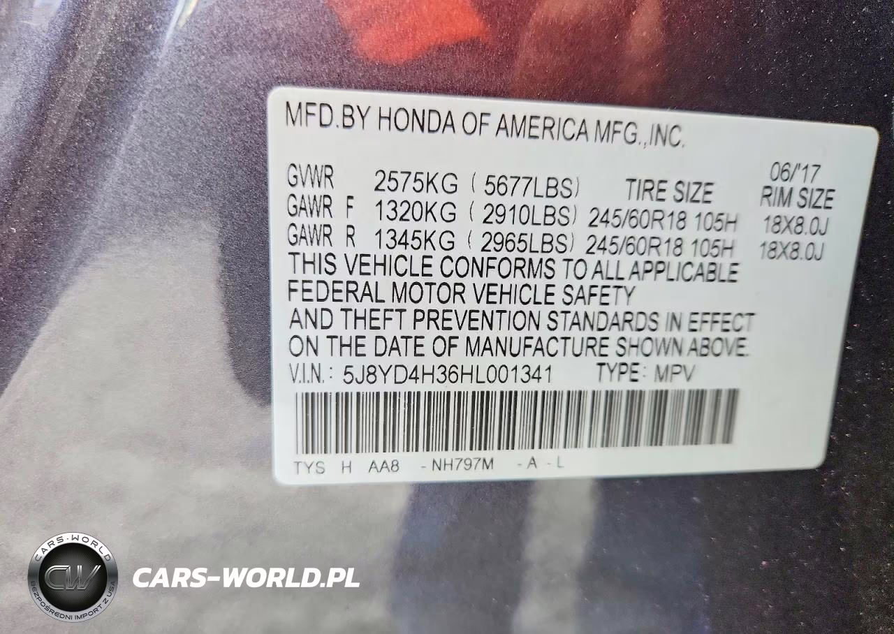 ACURA MDX VIN:5J8YD4H36HL001341 - 13