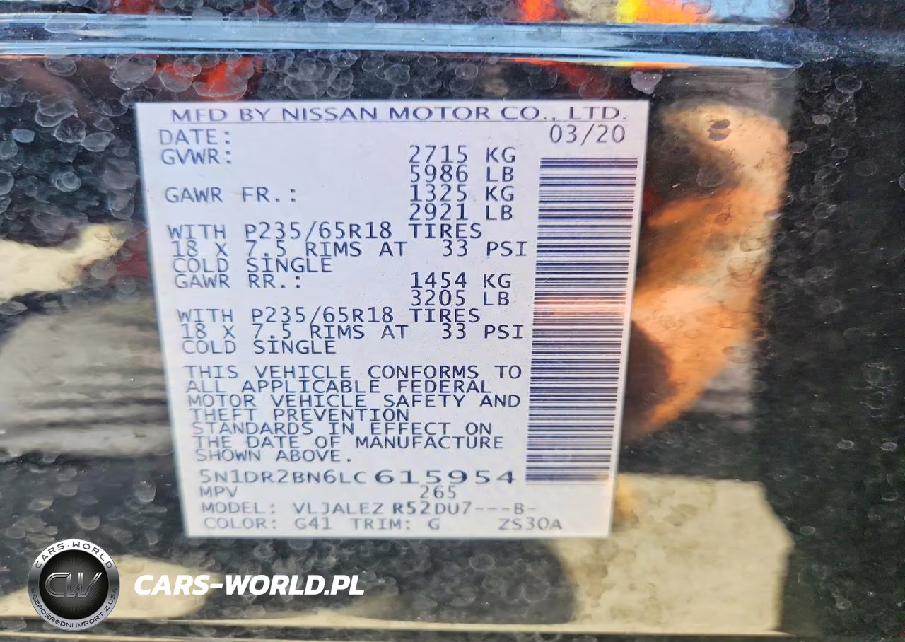 2020 Nissan Pathfinder Sv VIN:5N1DR2BN6LC615954 - 14