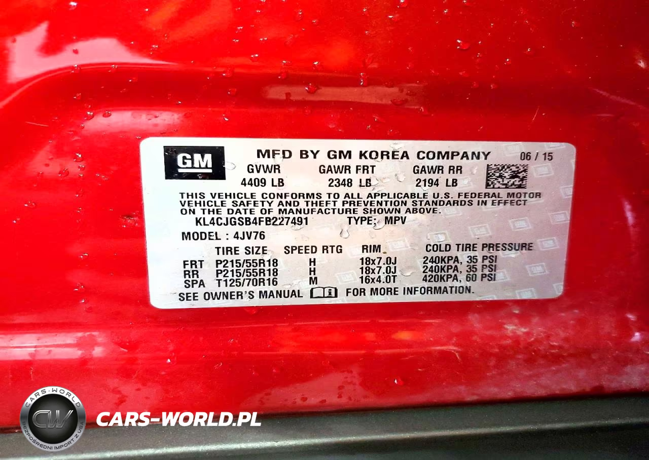 2015 Buick Encore VIN:KL4CJGSB4FB227491 - 13