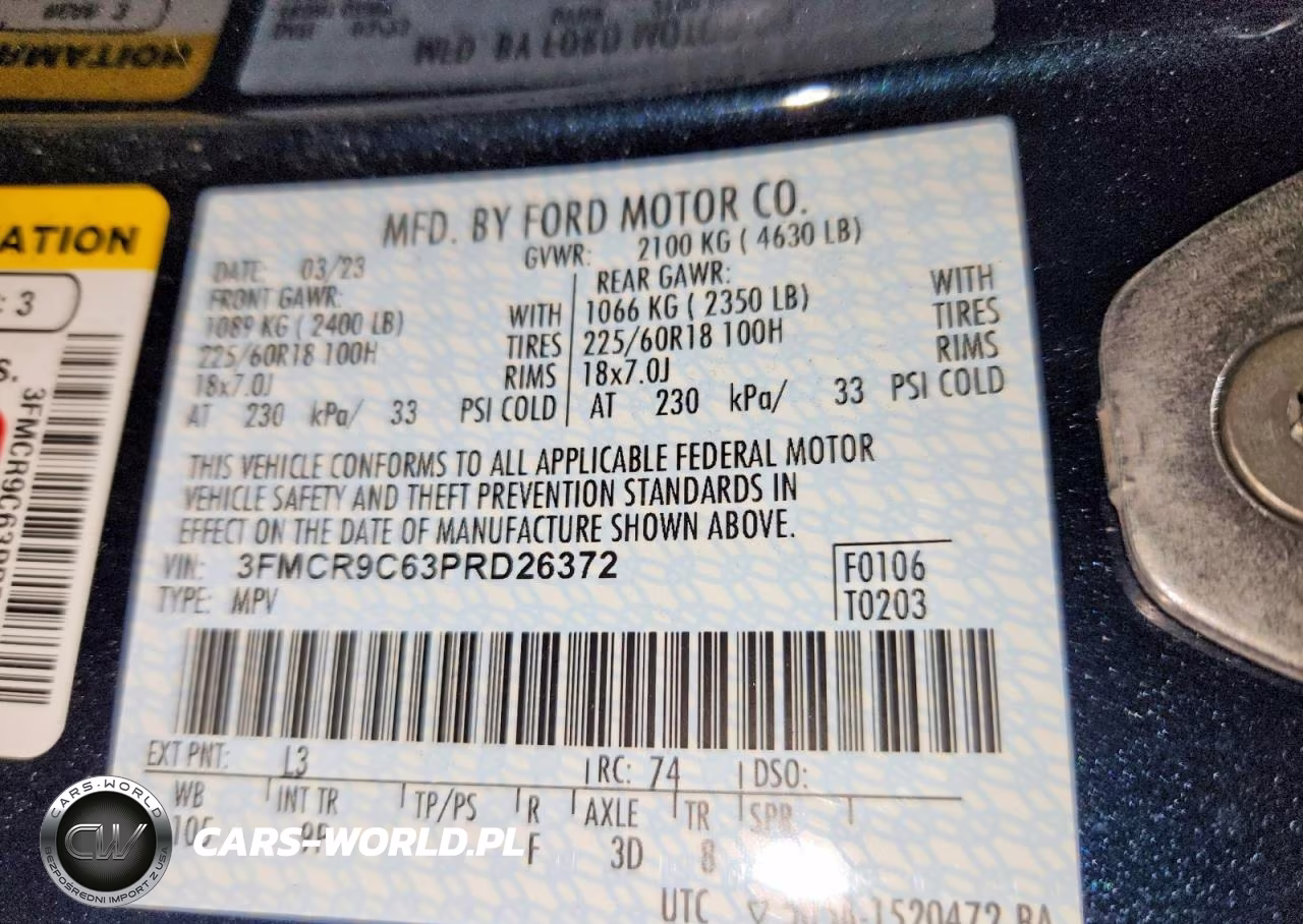 2023 Ford Bronco Sport Outer Banks VIN:3FMCR9C63PRD26372 - 13