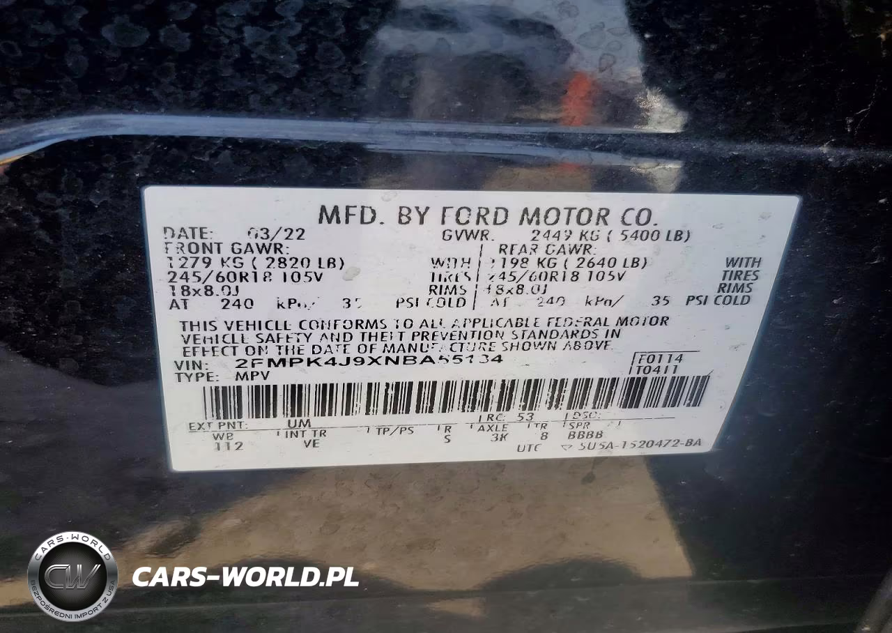 2022 Ford Edge Sel VIN:2FMPK4J9XNBA55134 - 12