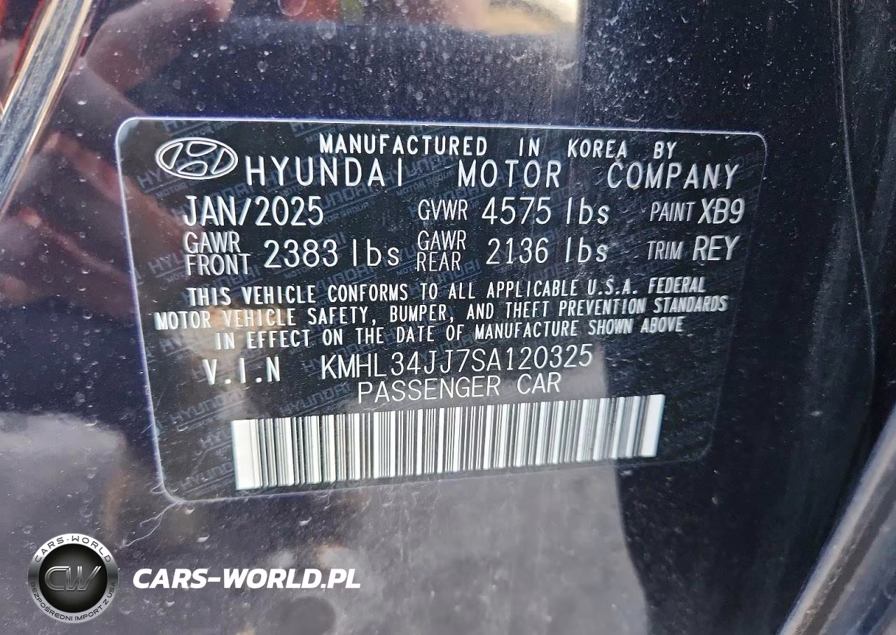 2025 Hyundai Sonata Hybrid Sel VIN:KMHL34JJ7SA120325 - 13