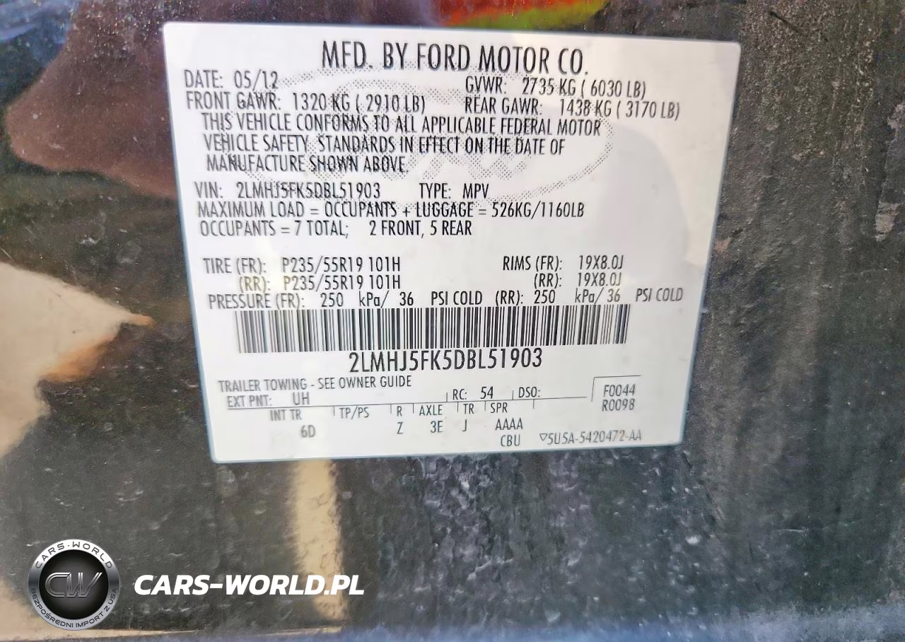 2013 Lincoln Mkt VIN:2LMHJ5FK5DBL51903 - 13