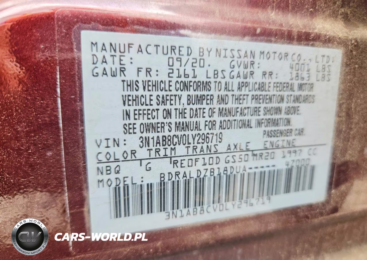 2020 Nissan Sentra Sv VIN:3N1AB8CV0LY296719 - 13