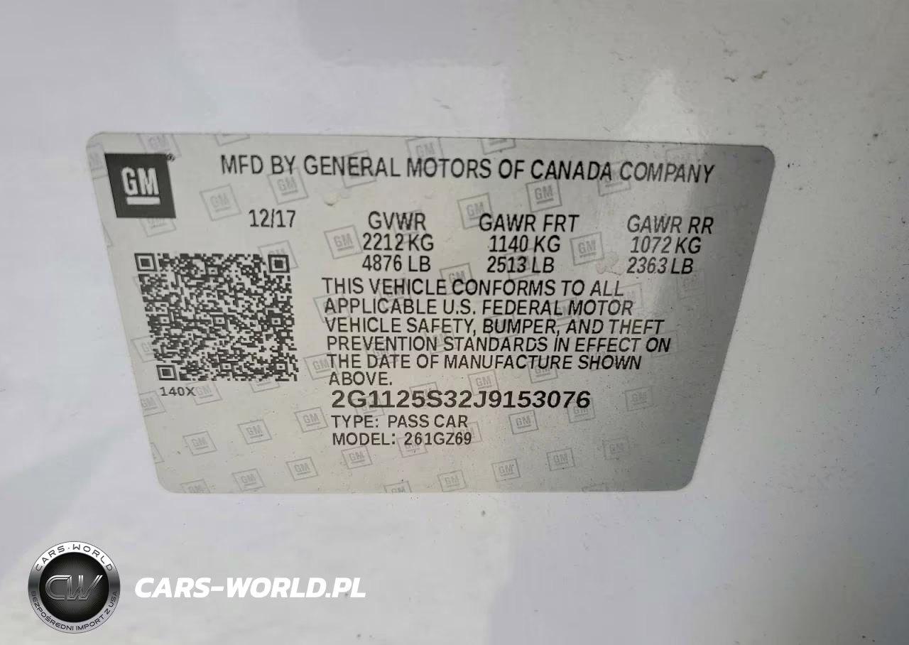 2018 Chevrolet Impala Premier VIN:2G1125S32J9153076 - 12