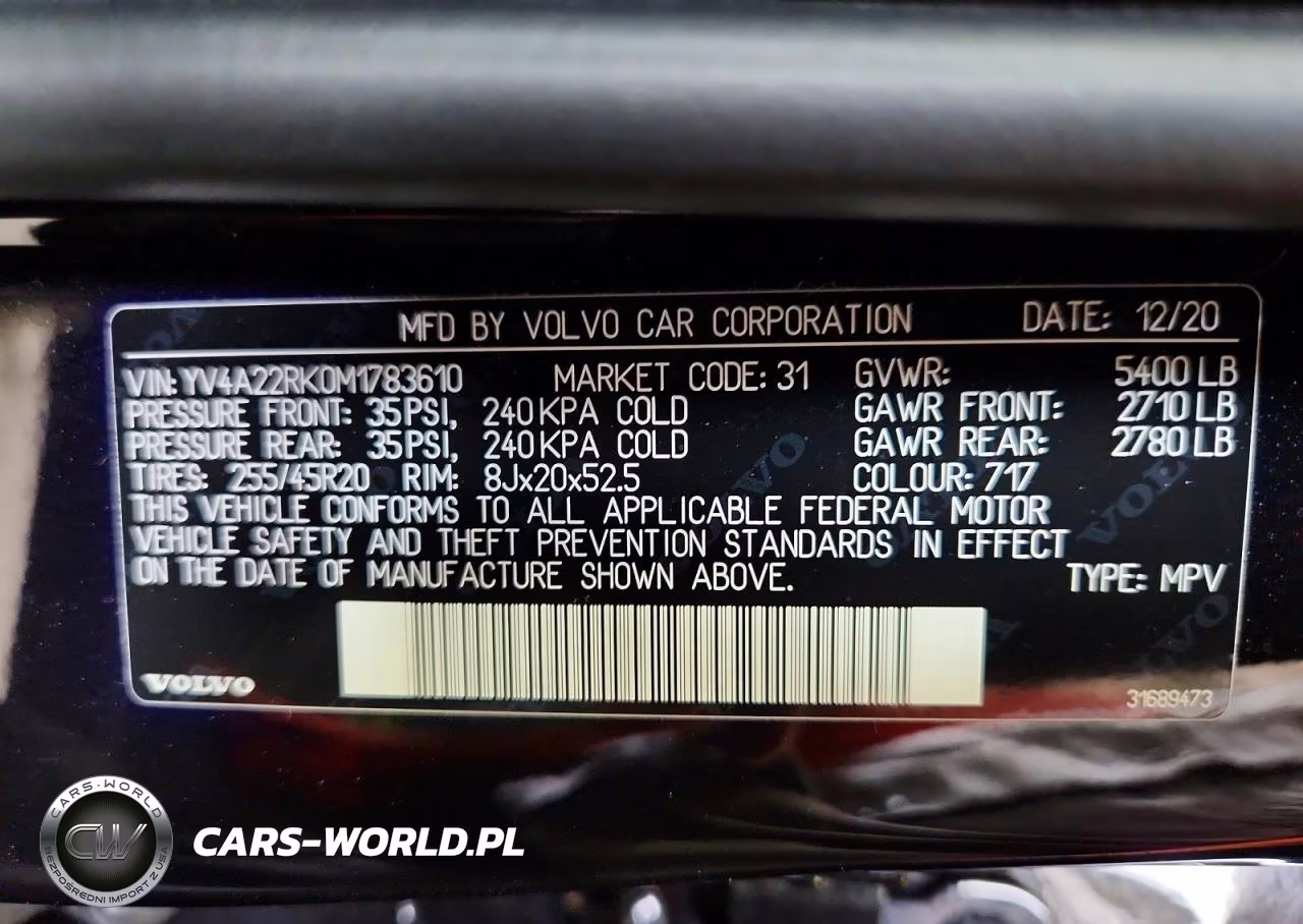 2021 Volvo Xc60 T6 Momentum VIN:YV4A22RK0M1783610 - 14