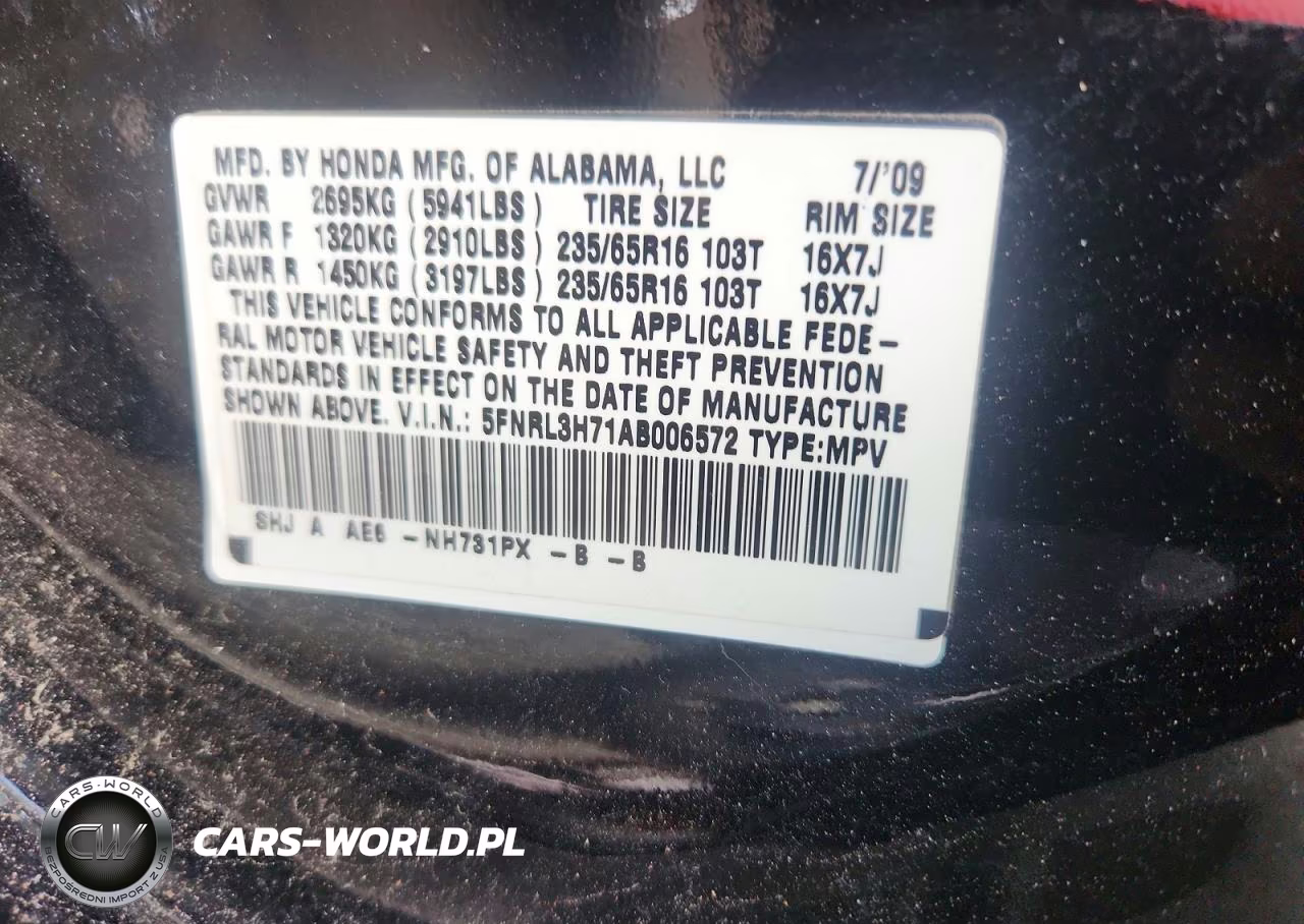 2010 Honda Odyssey Exl VIN:5FNRL3H71AB006572 - 13