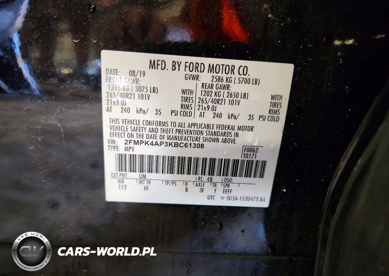 2019 Ford Edge St VIN:2FMPK4AP3KBC61308 - 14