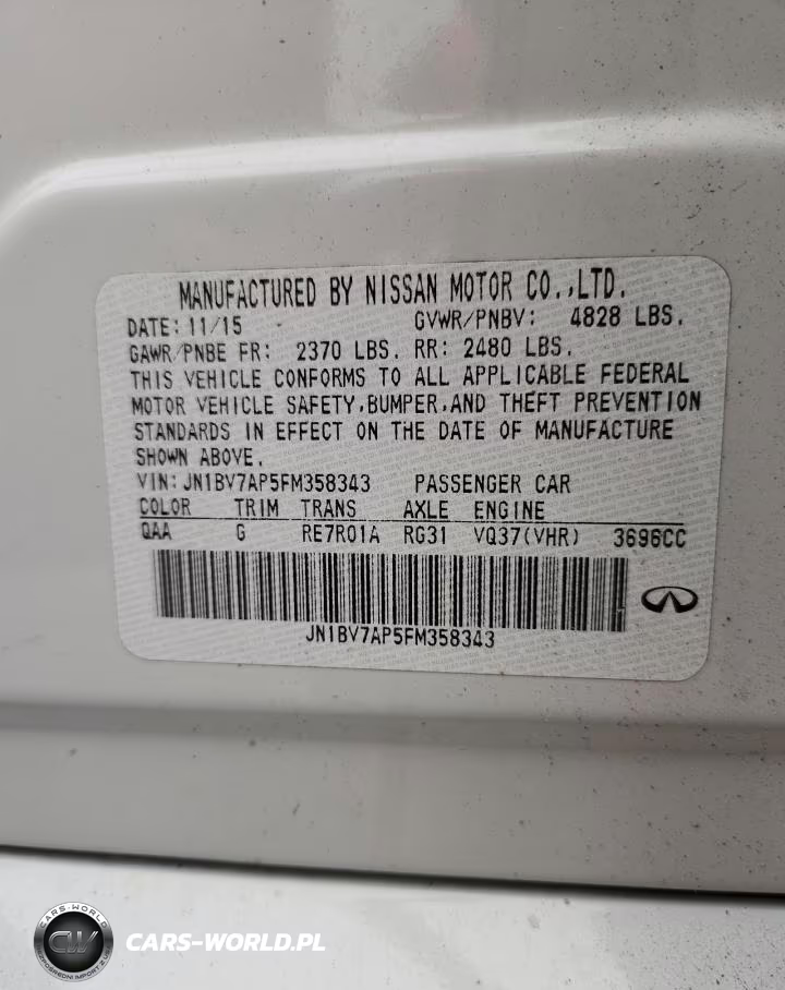 2015 Infiniti Q50 Premium VIN:JN1BV7AP5FM358343 - 12
