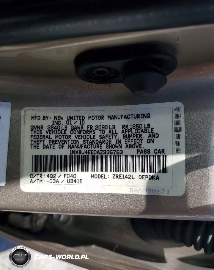 2010 Toyota Corolla Le VIN:1NXBU4EE0AZ336763 - 12