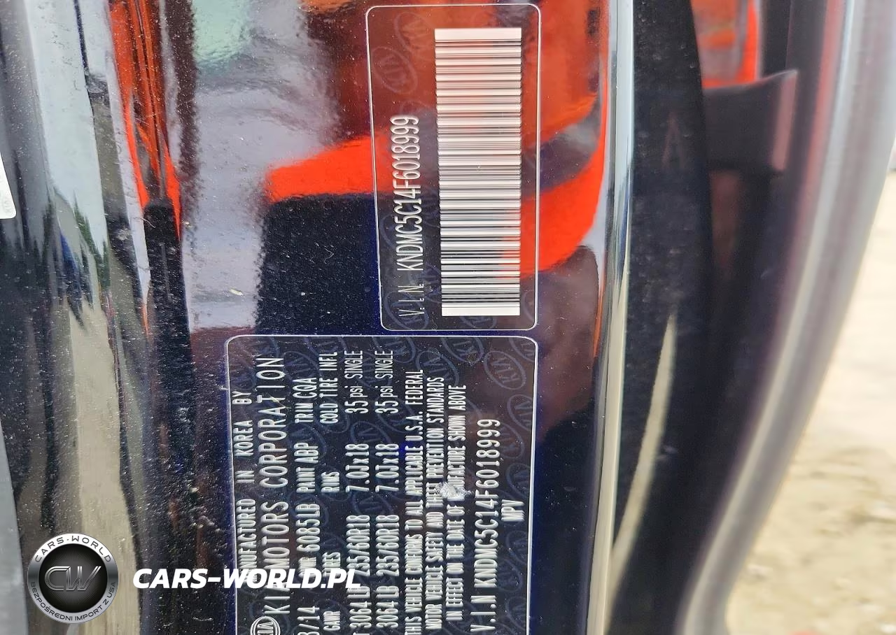 2015 Kia Sedona Sx VIN:KNDMC5C14F6018999 - 13