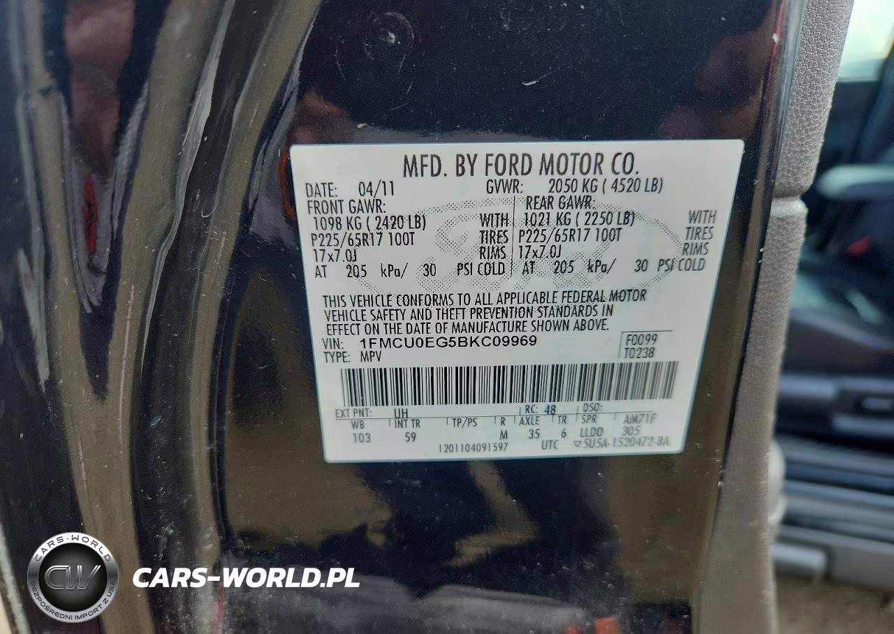 2011 Ford Escape Limited VIN:1FMCU0EG5BKC09969 - 13