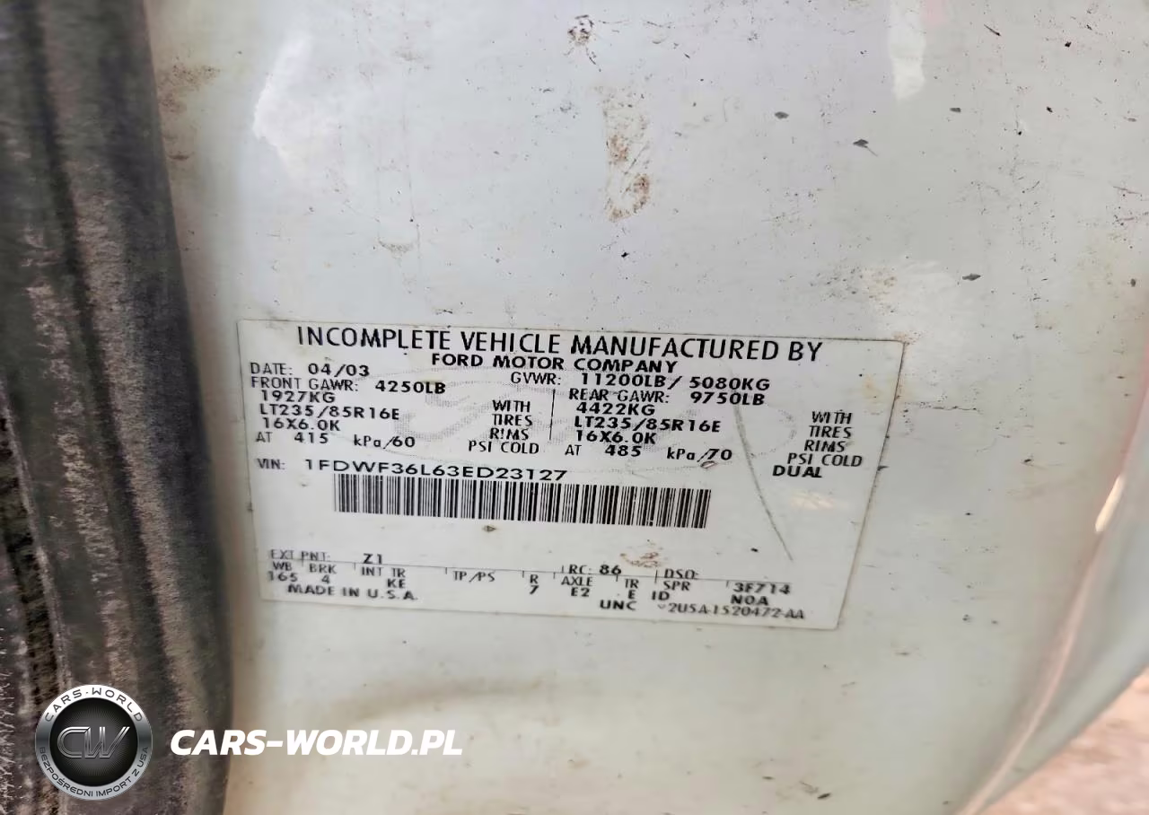 2003 Ford F350 Super Duty Dump Truck VIN:1FDWF36L63ED23127 - 12