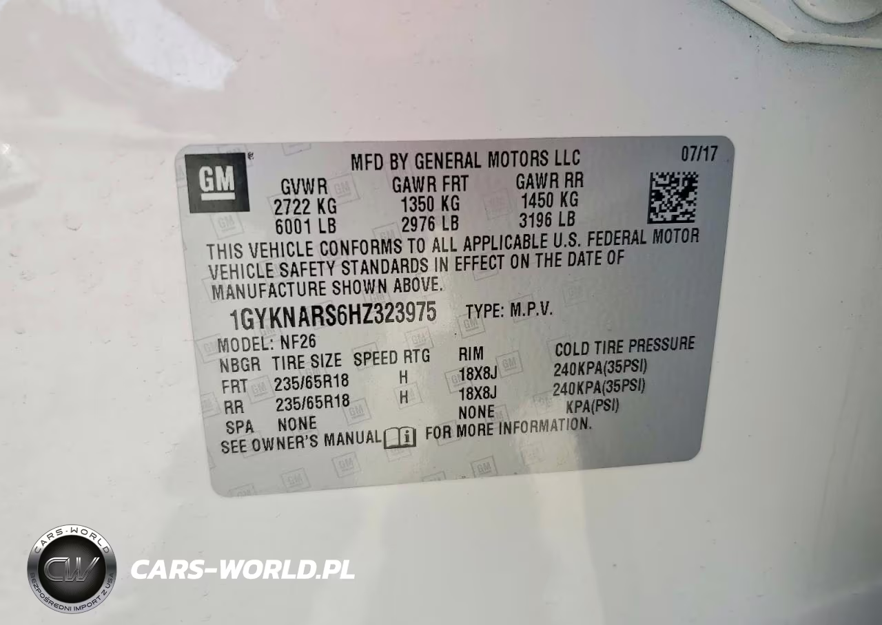 2017 Cadillac Xt5 VIN:1GYKNARS6HZ323975 - 14