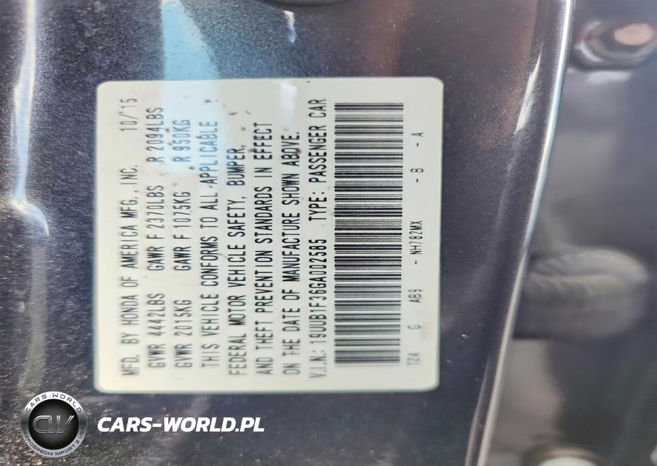 2016 Acura Tlx VIN:19UUB1F36GA002585 - 12